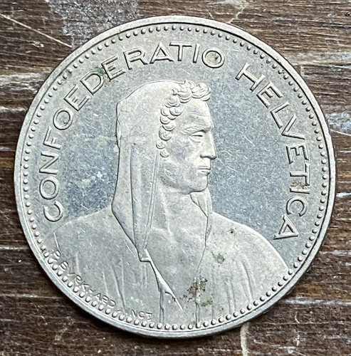 1967 B スイス コンフォデラティオ・ヘルヴェティカ 5フランPCGS鑑定 Switzerland 5 Francs KM 40 Prices & Values | NGC
