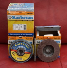 Ox CONICAL Flap Sanding Disc 5/"x7//8/" SET 10 x Karbosan 125x22mm NK 80 Al