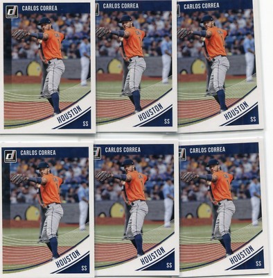 LOT (9) 2018 DONRUSS CARLOS CORREA HOUSTON ASTROS - 348