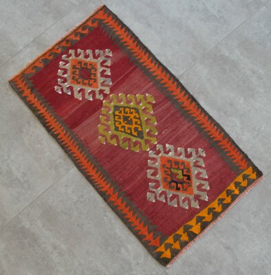 33/'/' x 40/'/' Anatolian Nomadic Weave Kilim Rug Adana Taurus Mountain Nomadic Kilim Rug Vintage Turkish Kilim Rug Organic Wool Kilim Rug,