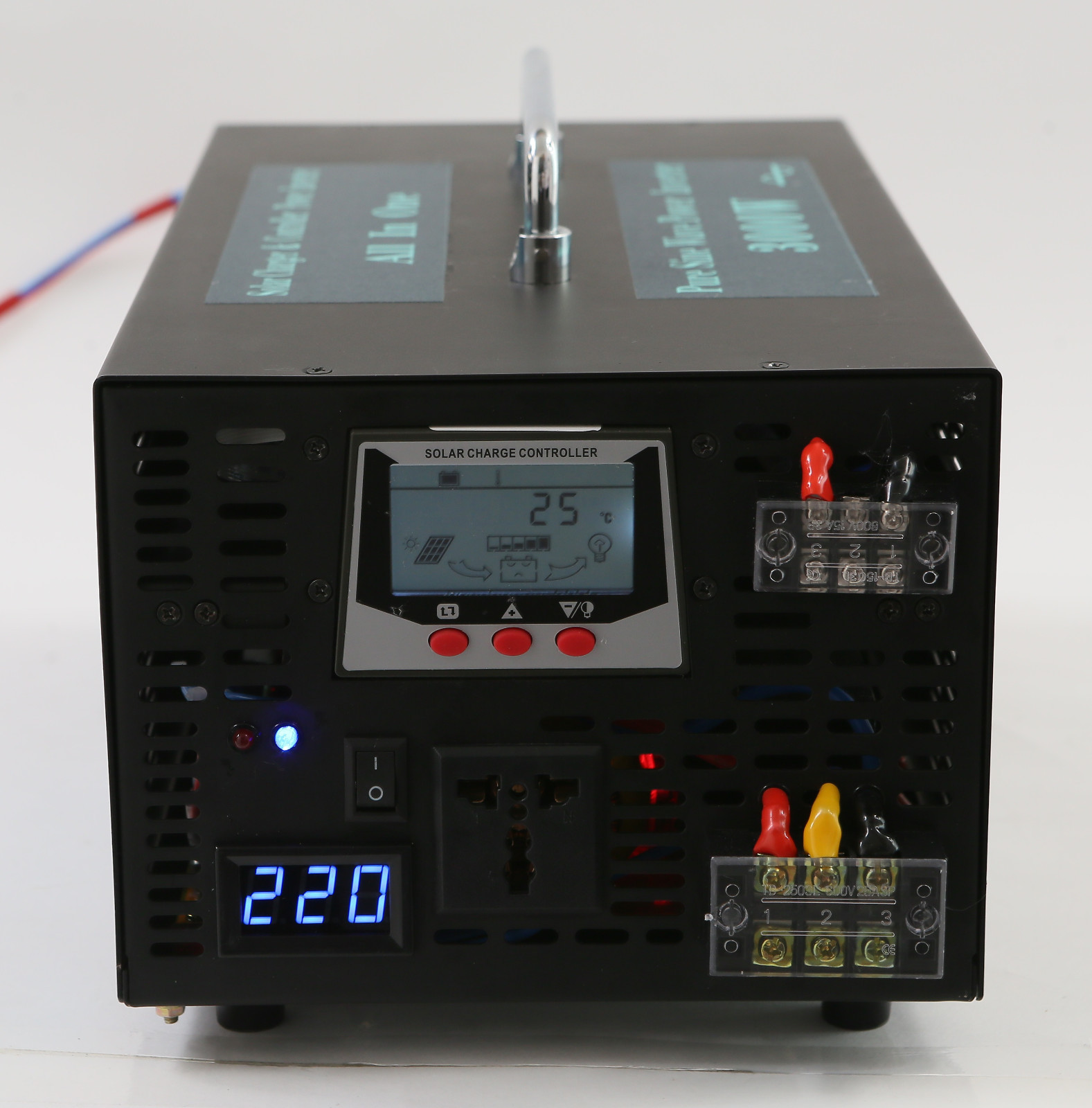 30A Solar Controller 2000W Off Grid Pure Sine Power Inverter 24V to