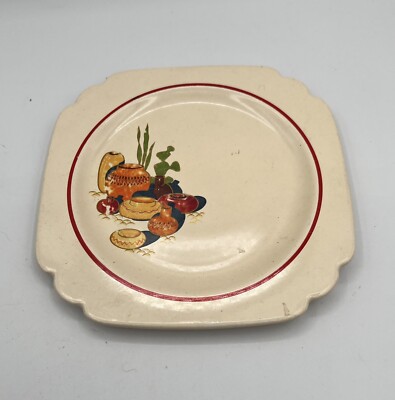 Vintage Homer Laughlin Decalware Pottery Mexicana Large Plate, 7  Fiesta
