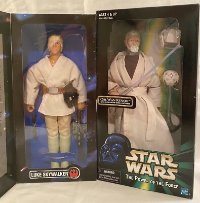 STAR WARS OBI-WAN KENOBI & LUKE SKYWALKER 12  FIGURES ( SEALED)