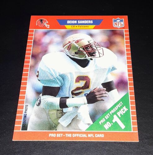 Deion Sanders 1989 Pro Set #486 Rookie Card RC Atlanta Falcons HOF . rookie card picture