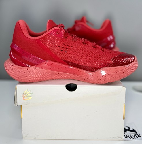Pre-owned Under Armour Curry 2 Low Flotro 'davidson' | Men Sizes 7.5 - 13 | 3028399-600 In Red / Daredevil Red