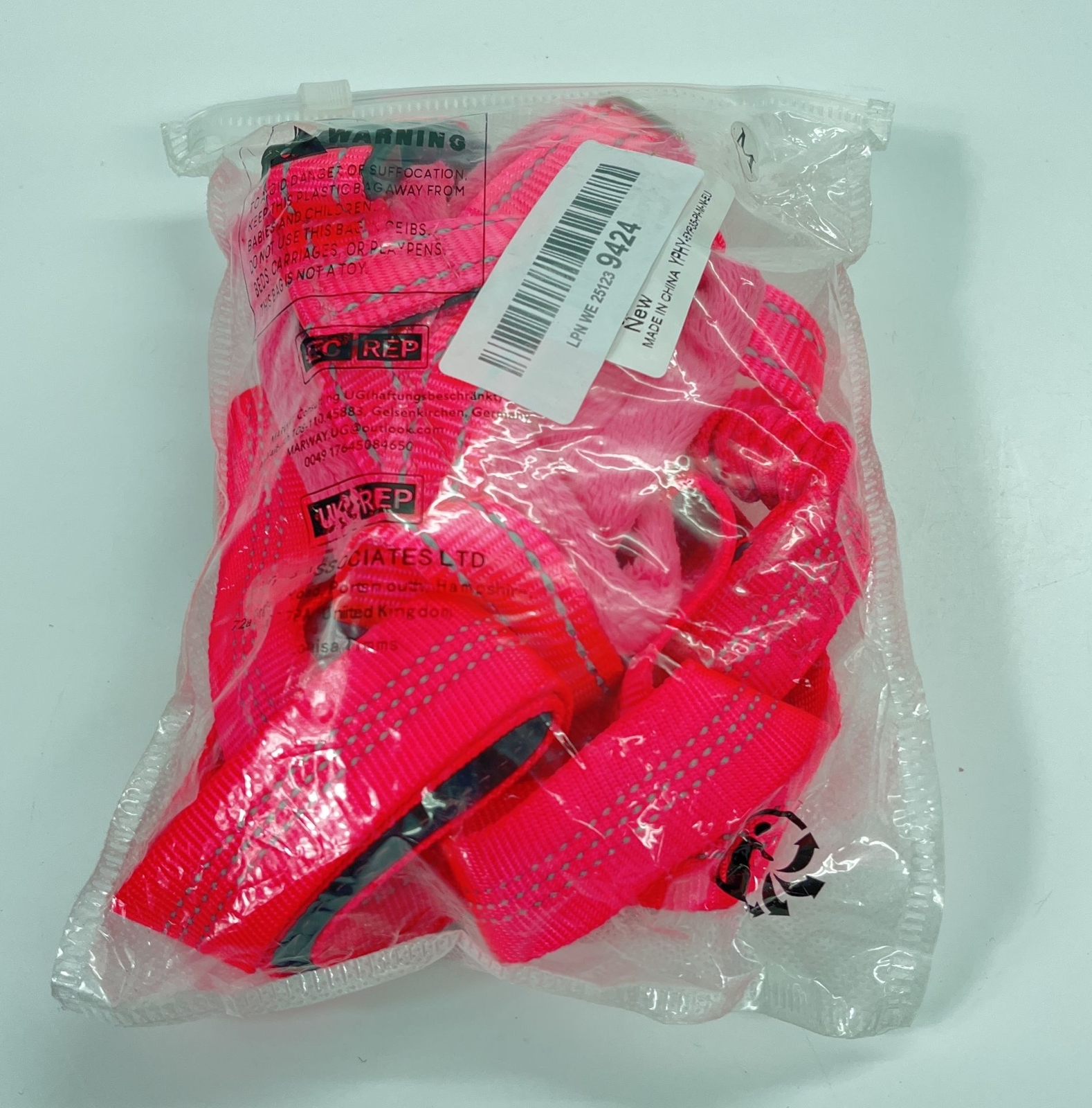 Lukovee Hundegeschirr Mit Leine Für Kleine Hunde (Größe: Groß, Farbe: Rosa) – Verstellbar, Reflektierend & Weich Gepolstert