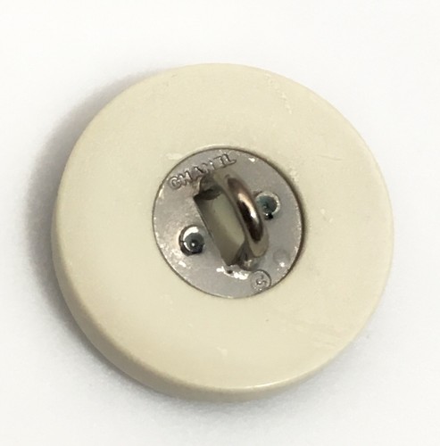VTG Chanel Buttons CC Logo Signed Ivory Silver 17mm Lof of 5