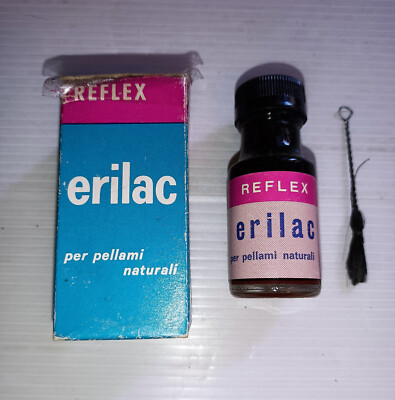 SCATOLA FLACONE REFLEX ERILAC TINTURA MARRONE FABBRICA CHIMICA UNIONE NOVA MILAN