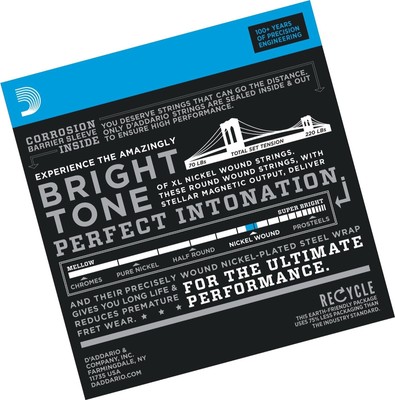 D’Addario EXL110-3D XL Nickel Wound Electric Guitar Strings Regular Light