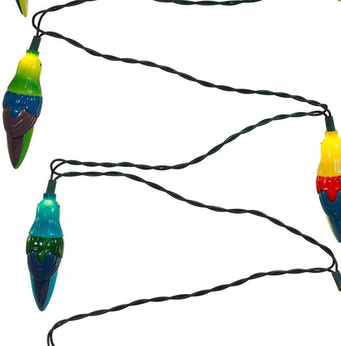 Kurt Adler (#UL0137) 10 UL Parrot Light Set, 11.5 feet long