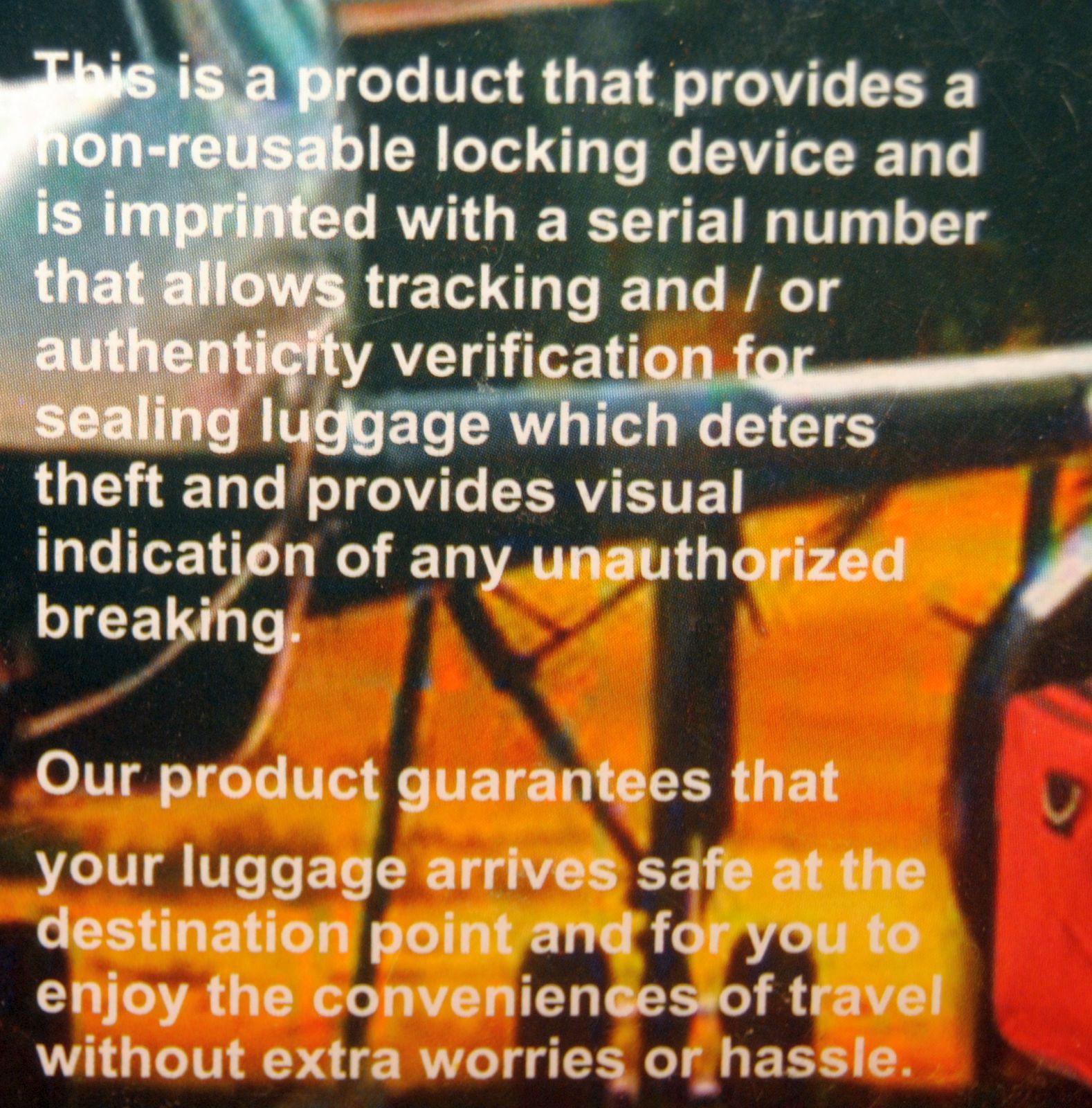 HIGH SECURITY LUGGAGE SEAL ANTI THEFT NON-REUSABLE LOCKING DEVICE NEW FREE SHIP