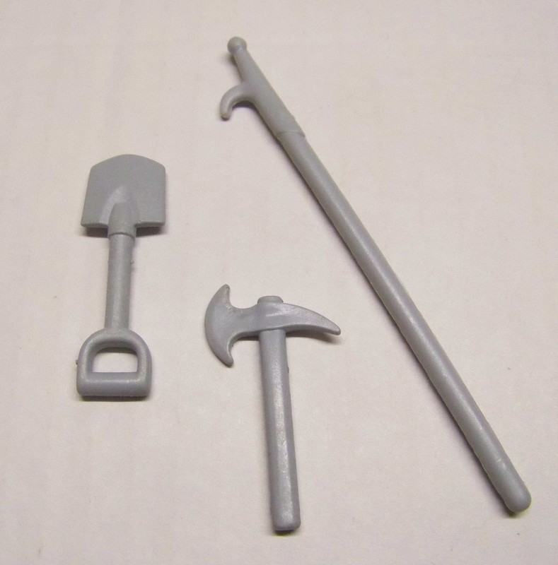 Playmobil (A2215) Pirates - Accessoires Gris FoncÃ© Pelle Hache Gaffe 3740 3799