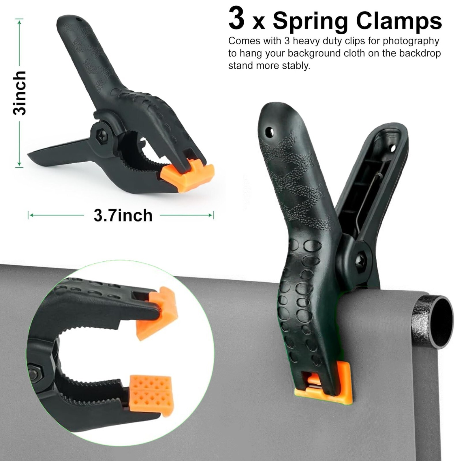 LINCO Photo T-Shape Backdrop Stand Black/White 2 Backdrops Support Kit - AM207