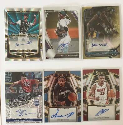 NBA/MLB/NFL Autographs - Choose Your Cards, Complete Your Collection
