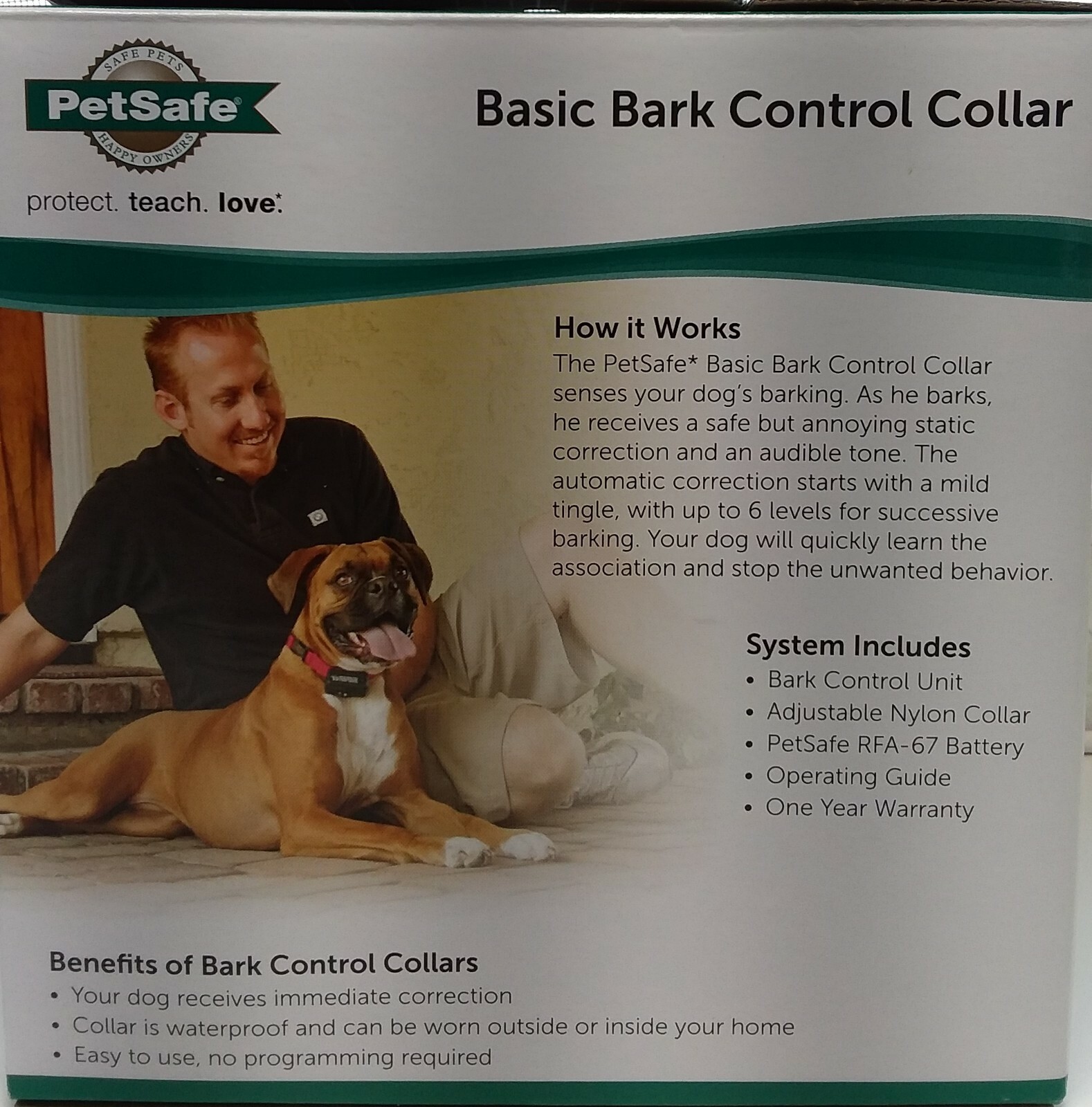 PetSafe PBC-102 Basic BARK CONTROL COLLAR 6 Level Static Correction 8 lbs+ NEW