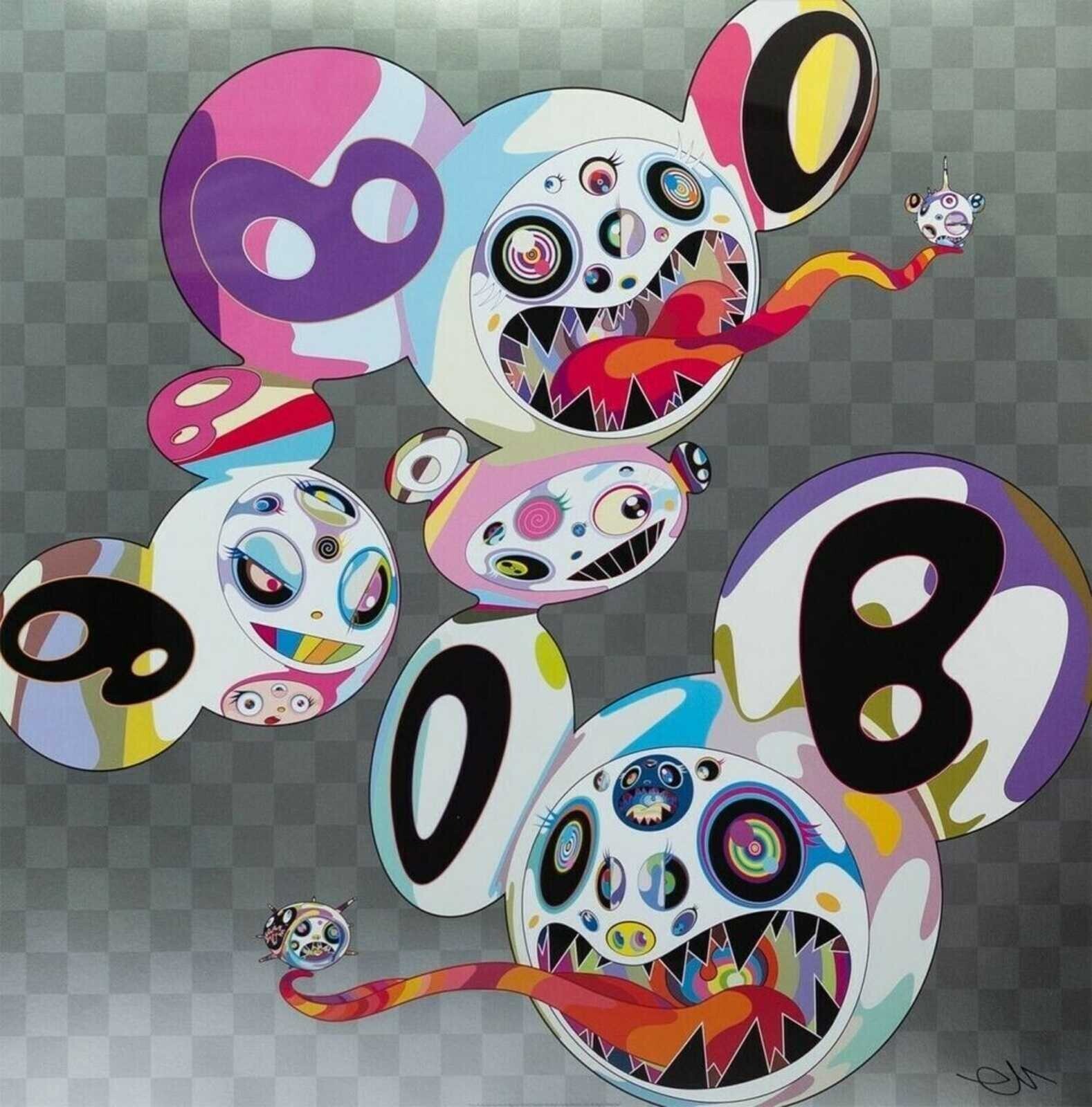 村上隆 Murakami Takashi ed300 Takashi Murakami - Flowers in a Basket - Signed poster ED