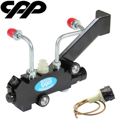 4 WHEEL DISC BRAKE GM STYLE BLACK PROPORTIONING VALVE WITH SIDE MOUNT BRACKET