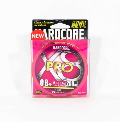Yo Zuri Duel P.E Line Hardcore X8 Pro 200m P.E 0.8 7.0Kg Yellow H3883-Y