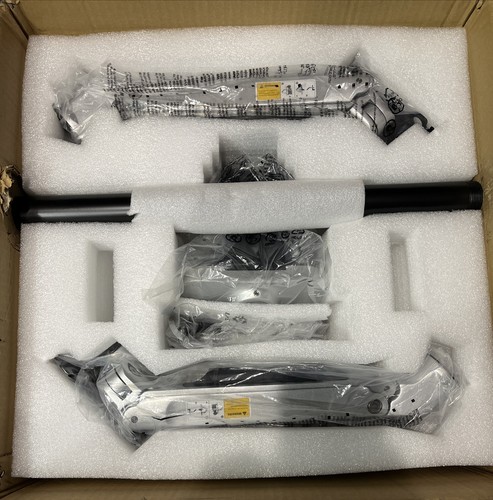 ErgoUnion Dual Monitor Stand - Screen up to 40" / 25 lbs - 2 Monitors Silver  aj