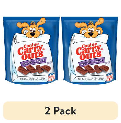 (2 pack) Bacon Flavor Dog Treats, 47oz Bag