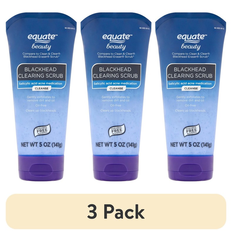 (3 Pack)  Blackhead Clearing Scrub with 2% Salicylic Acid for Acne Care,