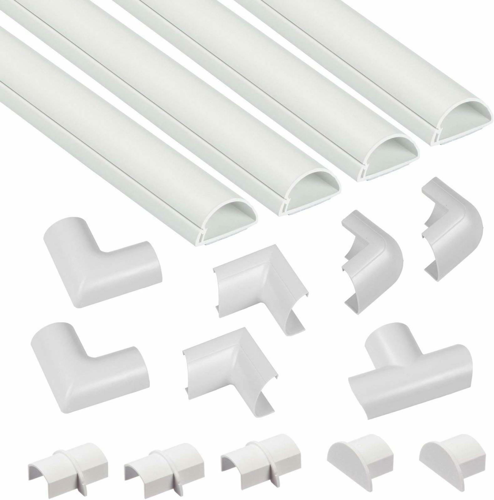 Adhesive Cable Tidy Mini Wire Trunking Conduit Tidy Hides Cables TV Wall Cabling