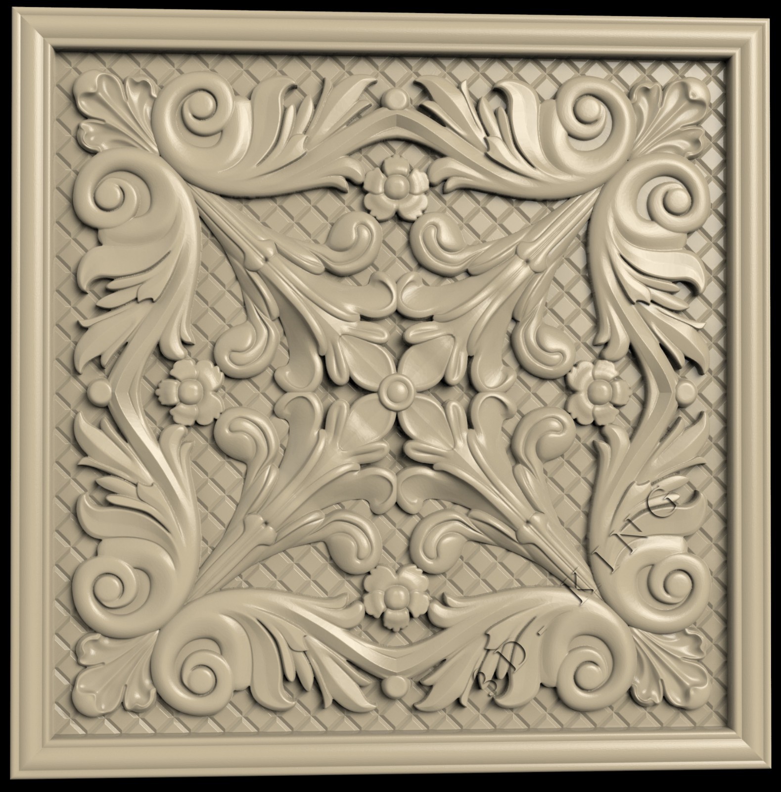 15 PCS 3D STL Model DECORATIVE PANELS 1 for CNC Router Aspire Engraver Cut 3D