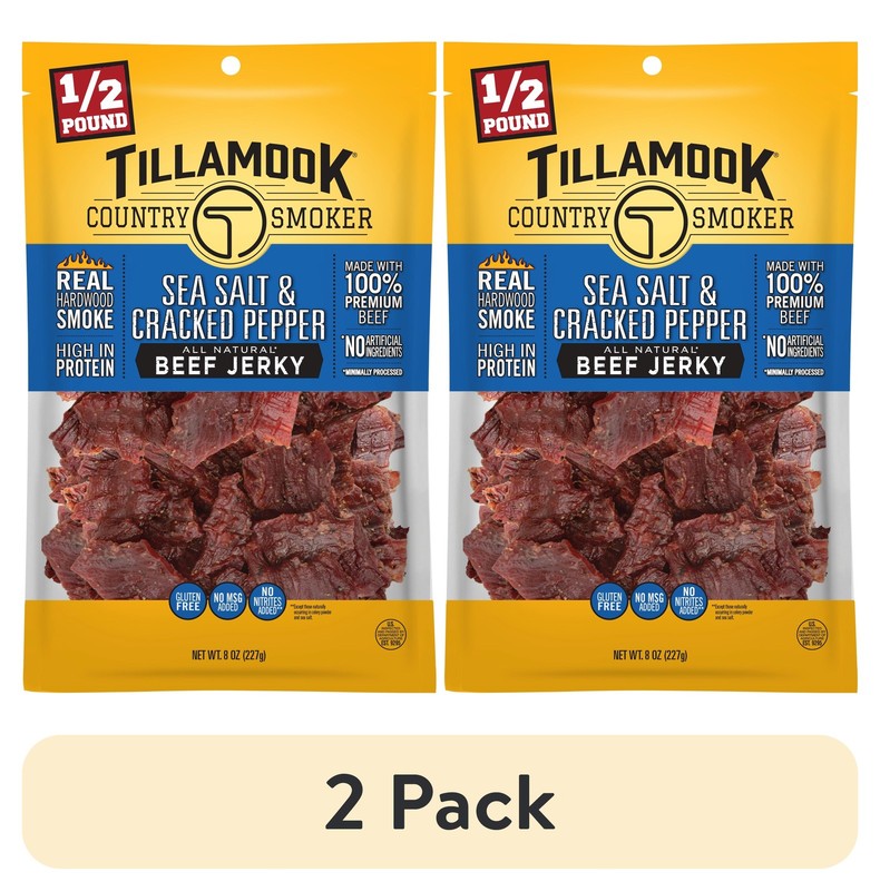 Sea Salt & Pepper Beef Jerky, 8 Oz Bag