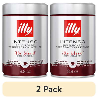 Illy Ground Coffee Espresso Intenso Bold Roast, 8.8 Oz Carefully Selected Baked
