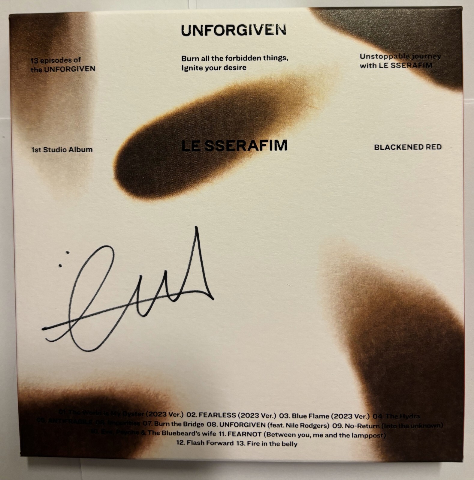 LE SSERAFIM [UNFORGIVEN] HONG EUNCHAE Autographed Signed