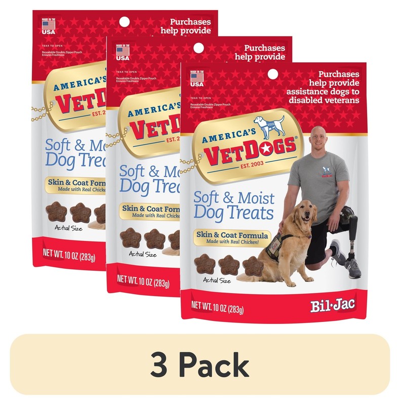(3 Pack)  Vetdogs Veteran'S K-9 Corps Skin & Coat Formula, Soft & Moist