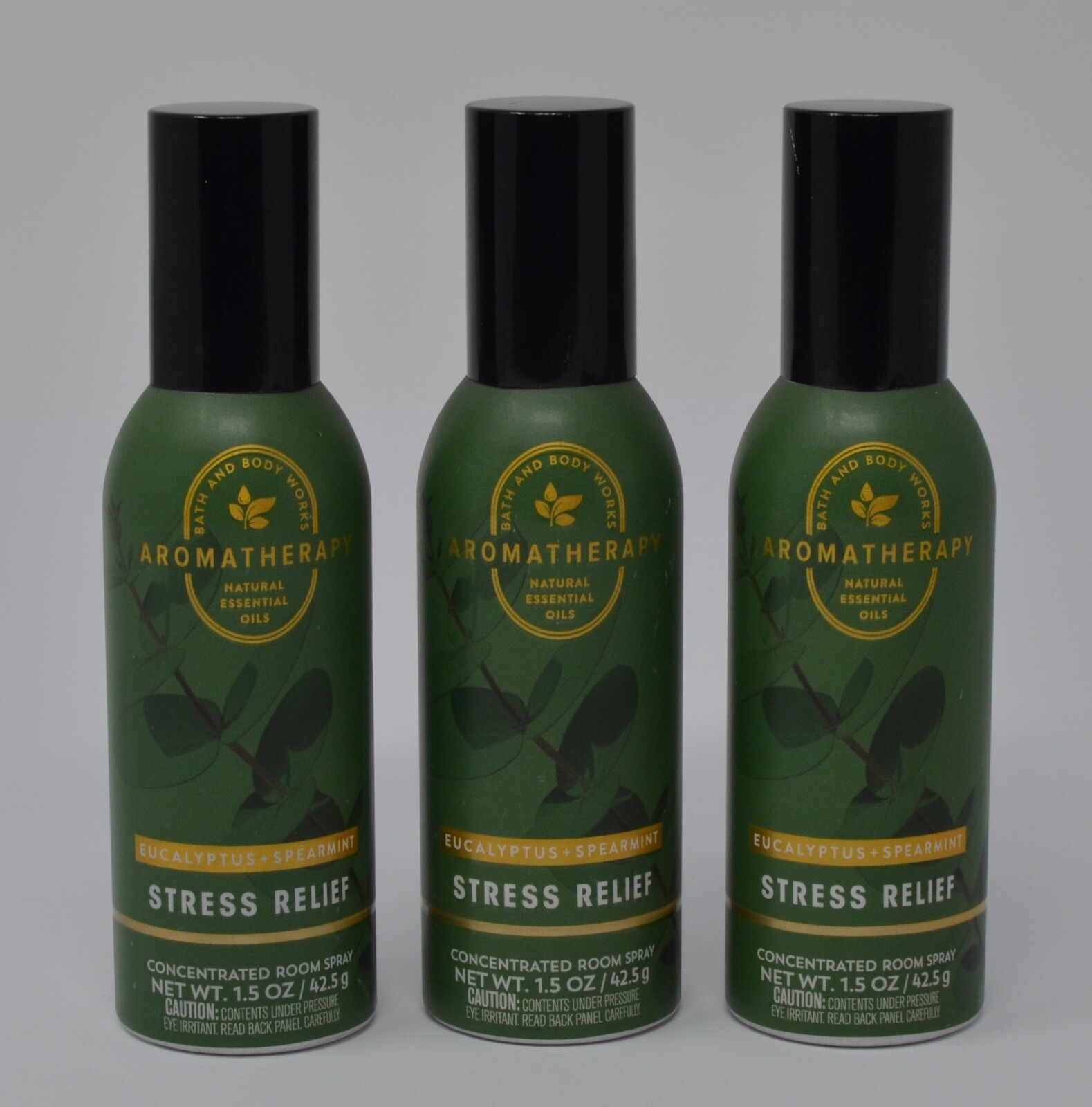 3 BATH & BODY WORKS STRESS RELIEF EUCALYPTUS SPEARMINT CONCENTRATED ROOM SPRAY