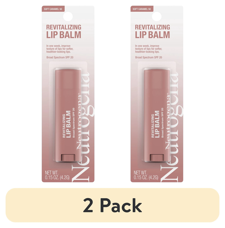 (2 Pack)  Revitalizing Tinted Lip Balm, SPF 20, Sheer Soft Caramel, .