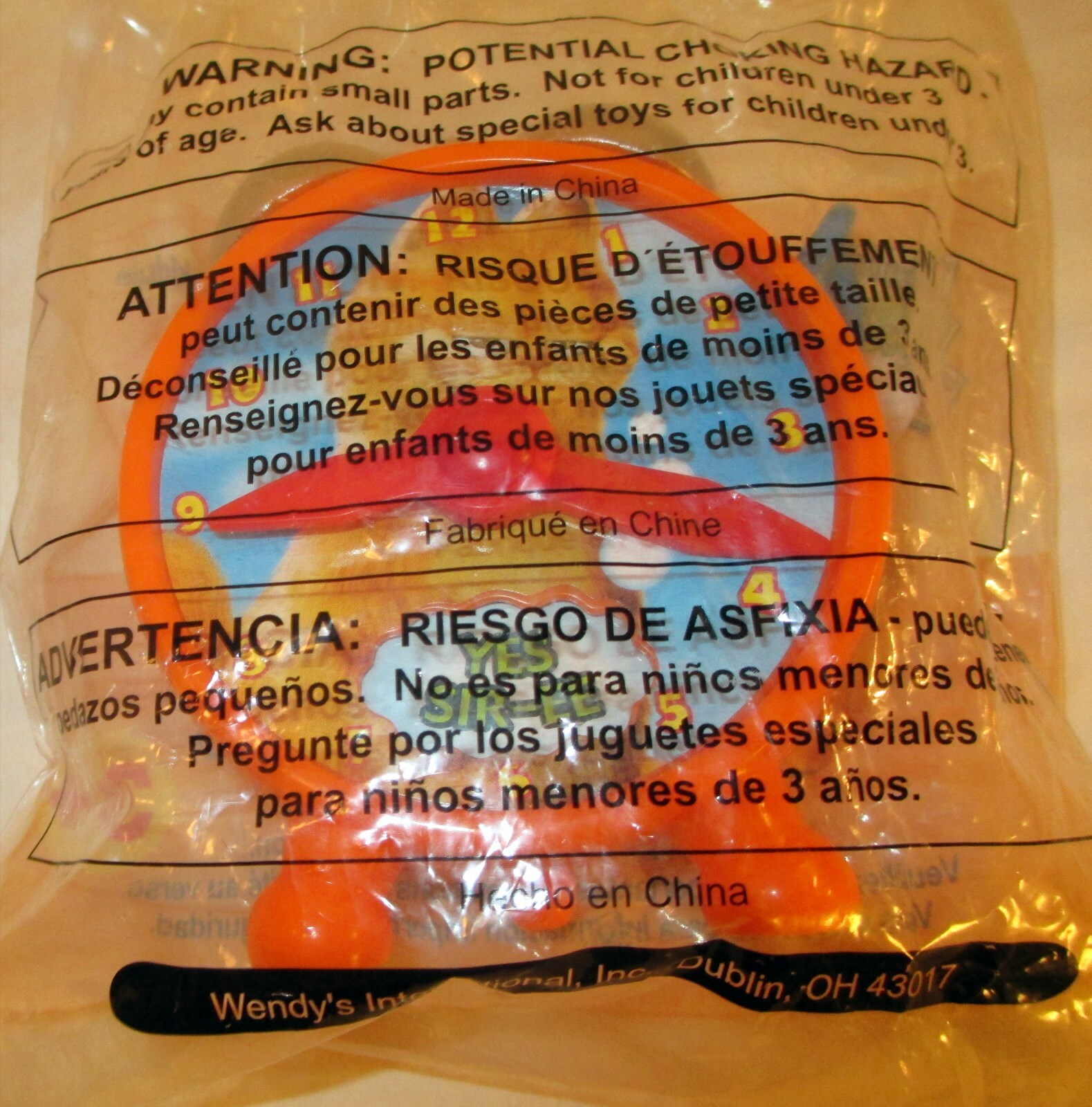 Vintage Garfield Clock Wendys Toy Garfield Movie NEW Hands Move Sayings Change