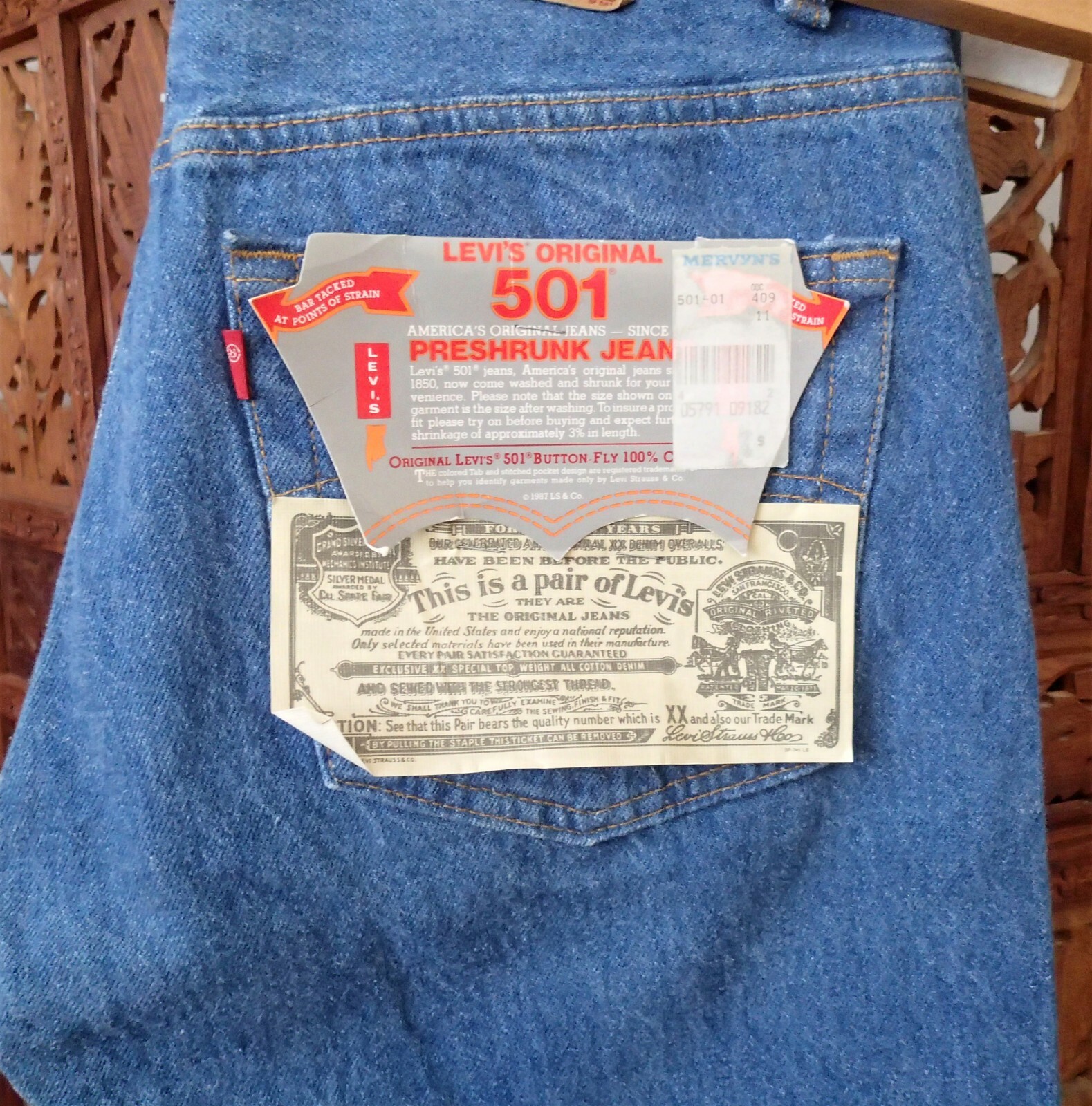 levi's original 501 preshrunk jeans