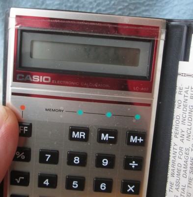VINTAGE CASIO LC-402 POCKET CALCULATOR