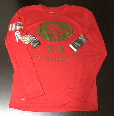 Nike San Francisco 49ers Salute to Service Performance Red Long Sleeve Shirt