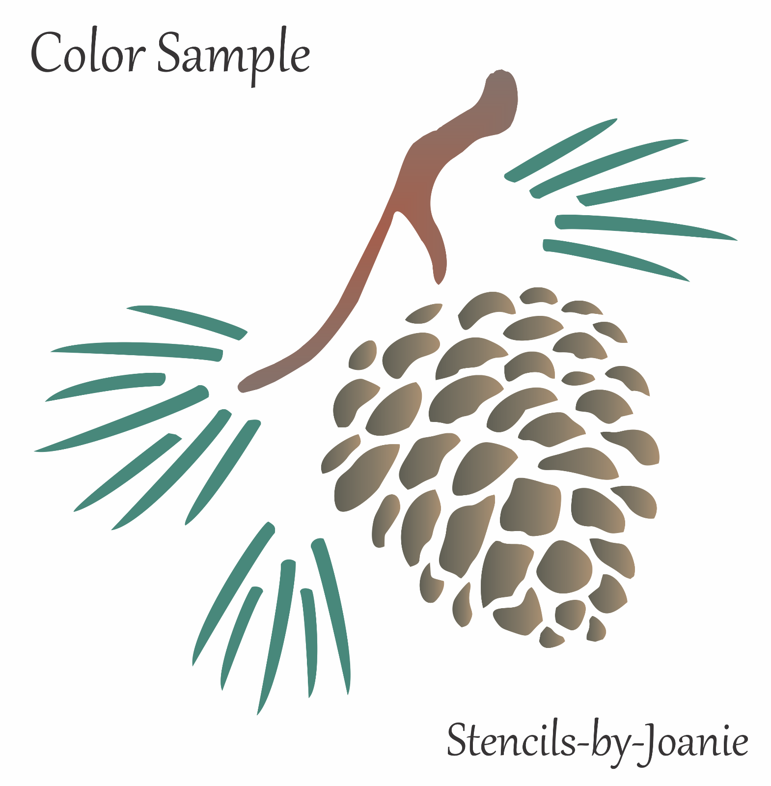 Pinecone STENCIL Rustic Tree Mountain Cabin Outdoor Nature DIY Art Signs Joanie