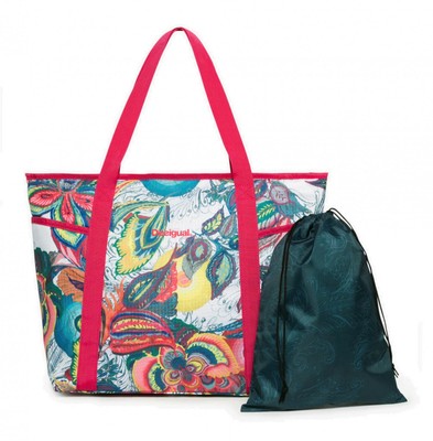 Desigual Scarlet Bloom Carry Shoulder Bag Sporttasche Tasche Peacoat
