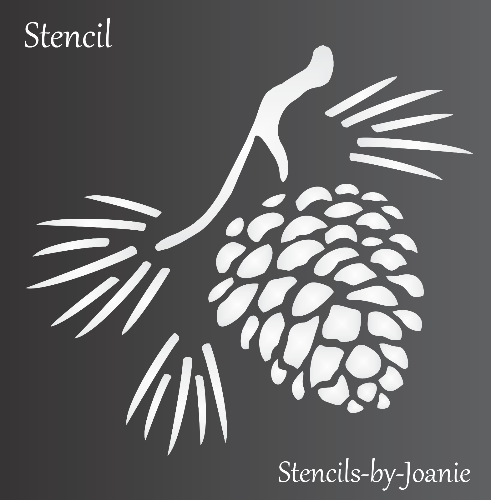 Pinecone STENCIL Rustic Tree Mountain Cabin Outdoor Nature DIY Art Signs Joanie