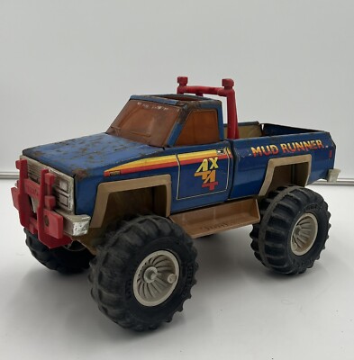 Vintage 1983 Blue Tonka Pickup Truck 4x4 Mud Runner Pressed Steel Read