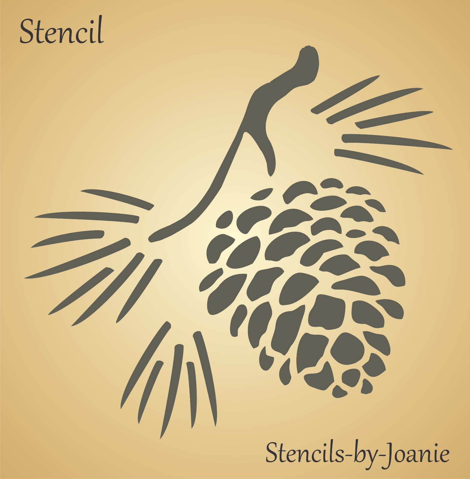 Pinecone STENCIL Rustic Tree Mountain Cabin Outdoor Nature DIY Art Signs Joanie