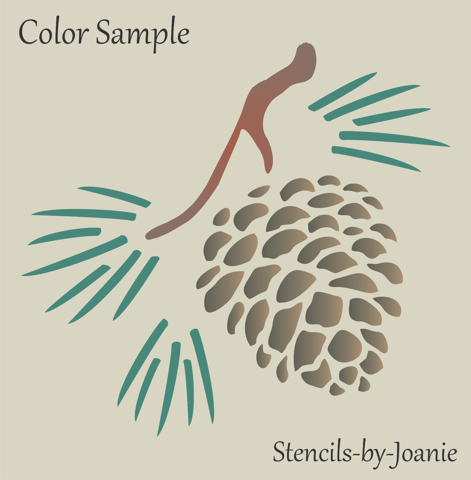 Pinecone STENCIL Rustic Tree Mountain Cabin Outdoor Nature DIY Art Signs Joanie