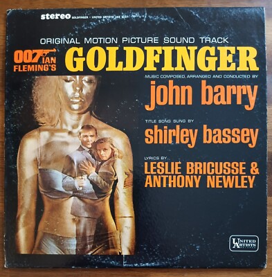007 James Bond GOLDFINGER Vintage Vinyl LP Record Album & Original Record Sleeve