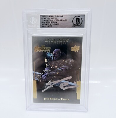 2020 Marvel Avengers Thanos Exquisite Black Signed Josh Brolin Beckett COA 