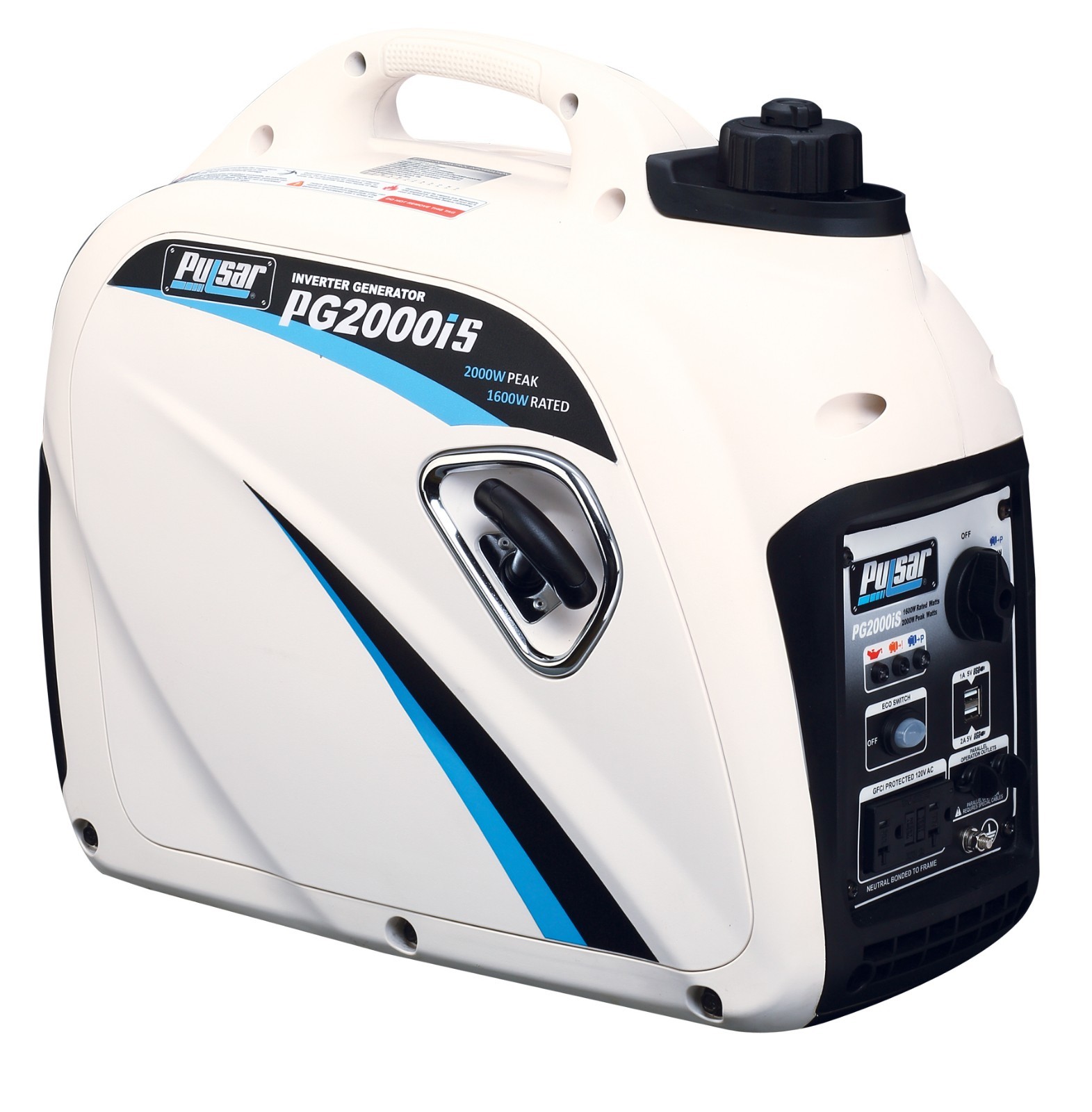 Pulsar 2000 Watt Parallel Ready Portable Gasoline Inverter Generator Pg2000is