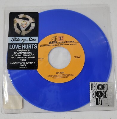 GRAM PARSONS & THE FALLEN ANGELS / JENNY AND JOHNNY - LOVE HURTS - 7''  - EX/EX