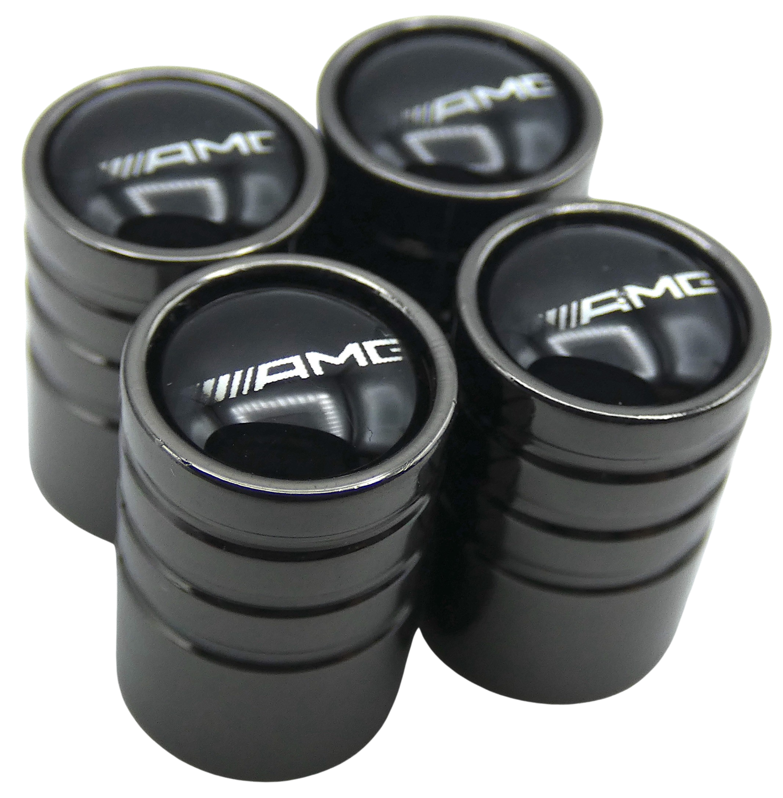 AMG Tire Wheel Stem Air Valve CAPS for auto, car, truck, SUV (1 SET)