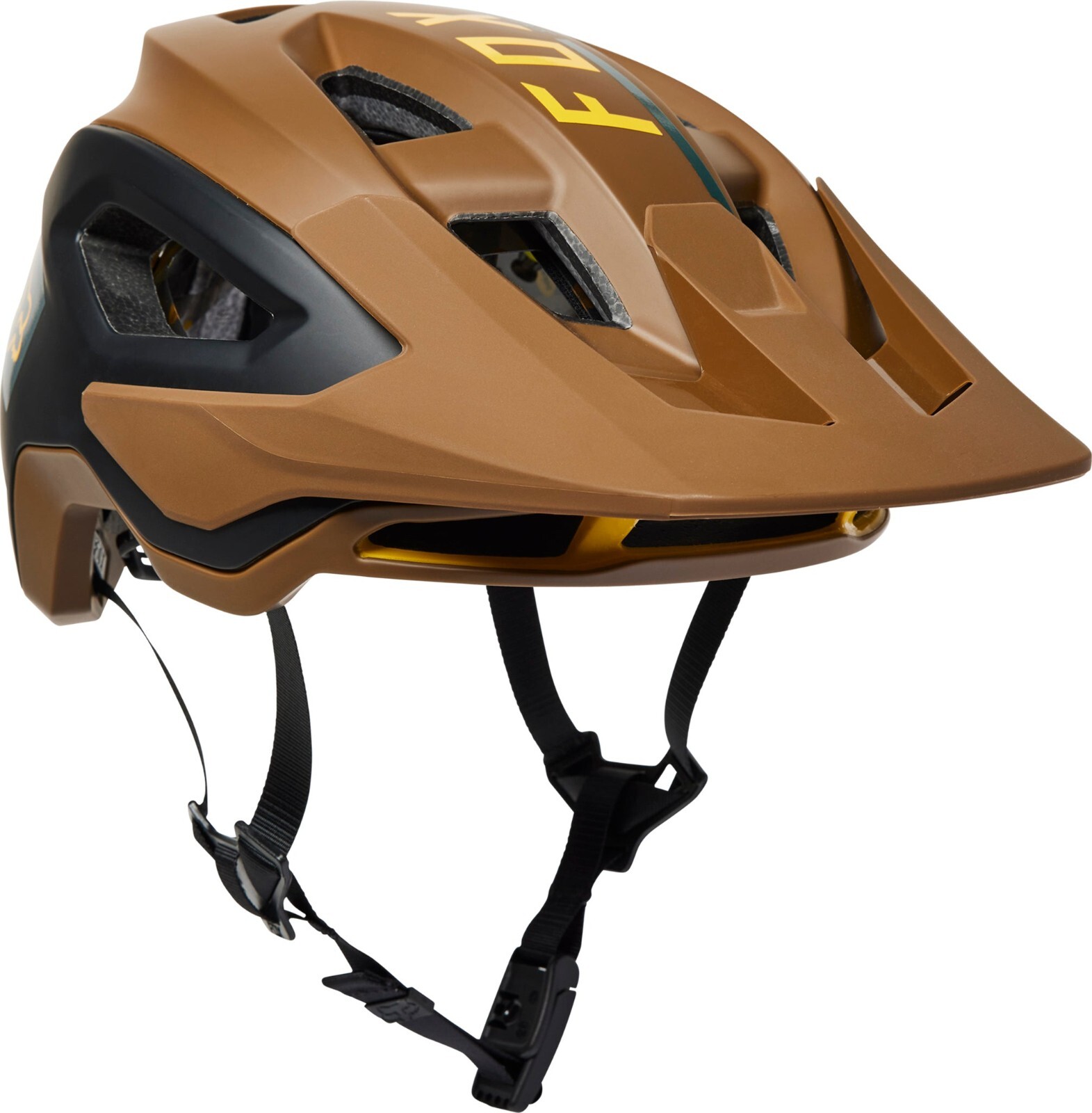 Fox Racing Mens Speedframe Pro Blocked Helmet (Nutmeg)