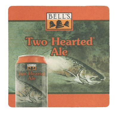 Bell's Brewing Co Two Hearted Ale Beer Coaster Kalamazoo Michigan-S321